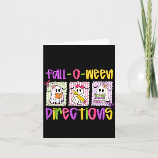 Are You Fall-o-ween Directions Funny Teacher Hallo カード (正面)