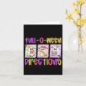 Are You Fall-o-ween Directions Funny Teacher Hallo カード (黄色い花)