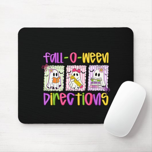 Are You Fall-o-ween Directions Funny Teacher Hallo マウスパッド (マウス)