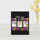Are You Fall-o-ween Directions Soky Cute Ghost Tea カード (黄色い花)