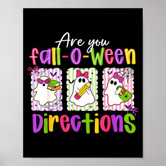 Are You Fall-o-ween Directions Soky Cute Ghost Tea ポスター (正面)