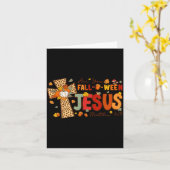 Are You Fall-o-ween Jesus Fall Halloween Christian カード (黄色い花)