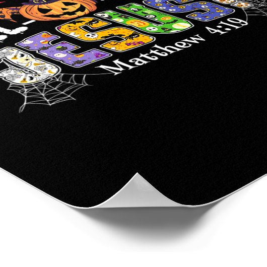 Are You Fall-o-ween Jesus Pumpkin Spooky Halloween ポスター (角)