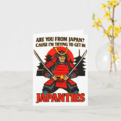 Are You From Japan Cause I'm Trying To Get In Japa カード (黄色い花)