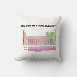 Are You In Your Element? Periodic Table Humor クッション