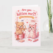 Are You Kitten Me? Cute Funny Cat Valentine’s Day  カード (正面)