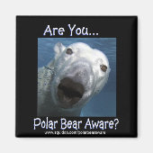 Are_you_polar_bear_aware マグネット (正面)
