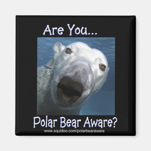 Are_you_polar_bear_aware マグネット (正面)