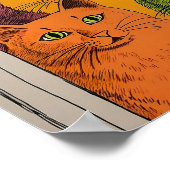 Are You Pooping Print Bathroom Wall Art Cat Printa ポスター (角)