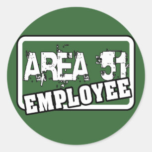 AREA 51従業員ステッカー ラウンドシール