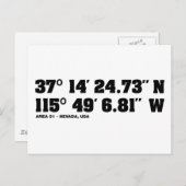 AREA 51 – 座標 ポストカード (正面/裏面)