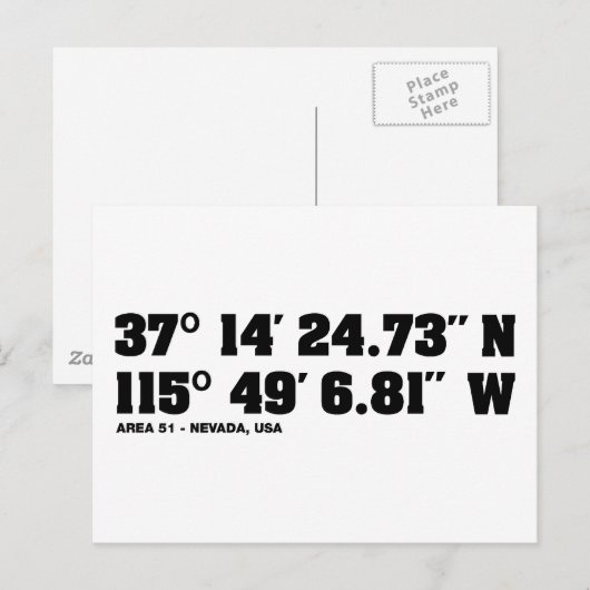 AREA 51 – 座標 ポストカード (正面/裏面)