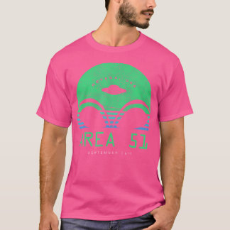 Area 51 2019 Sunset Alien Head Ufo Tシャツ