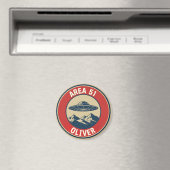 Area 51 Classified Retro UFO Alien Badge マグネット (インサイチュ (食洗機))
