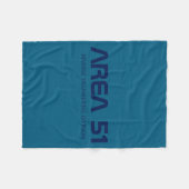 Area 51 Reverse Engineering Alien Ufo Paranormal  フリースブランケット (正面(横))