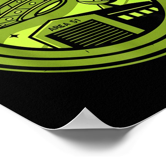 Area 51 They're Watching Alien Believer Batch Ufo ポスター (角)