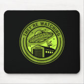Area 51 They're Watching Alien Believer Batch Ufo  マウスパッド (正面)