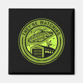 Area 51 They're Watching Alien Believer Batch Ufo  マグネット (正面)