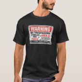 Area 51 Warning Sign Extraterrestrial Highway Neva Tシャツ (正面)