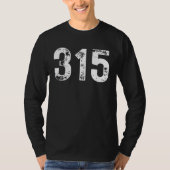 Area Code 315 for Syracuse New York Upstate 315 Tシャツ (正面)