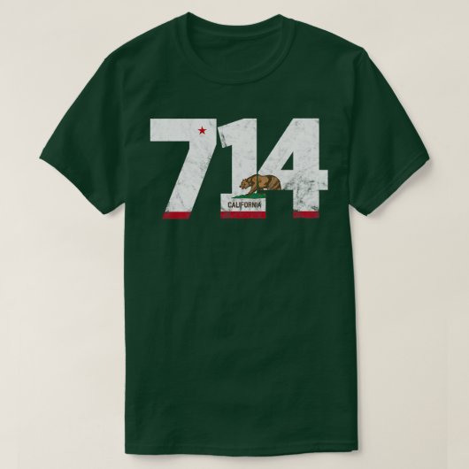 Area Code 714 Anaheim California T-shirt 2 Tシャツ (デザイン正面)