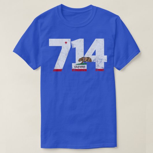 Area Code 714 Anaheim California T-shirt 4 Tシャツ (デザイン正面)