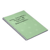 Area, perimeter, volume: my favorite measurements. ノートブック (右側)