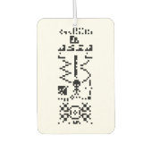 Areciboバイナリメッセージの返信 カーエアーフレッシュナー (正面)