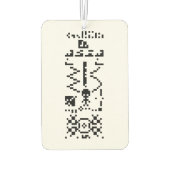 Areciboバイナリメッセージの返信 カーエアーフレッシュナー (裏面)