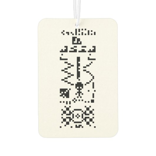 Areciboバイナリメッセージの返信 カーエアーフレッシュナー (裏面)