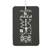 Areciboバイナリメッセージの返信 カーエアーフレッシュナー (正面)