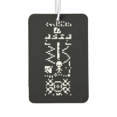 Areciboバイナリメッセージの返信 カーエアーフレッシュナー (裏面)