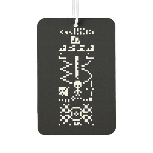 Areciboバイナリメッセージの返信 カーエアーフレッシュナー (裏面)