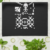 Areciboバイナリメッセージの返信 キッチンタオル (折り畳み)