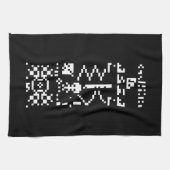 Areciboバイナリメッセージの返信 キッチンタオル (横)