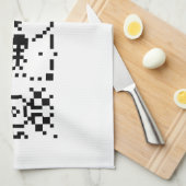 Areciboバイナリメッセージの返信 キッチンタオル (四つ折り)