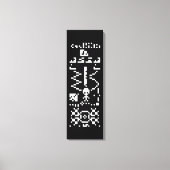 Areciboバイナリメッセージの返信 キャンバスプリント (正面)