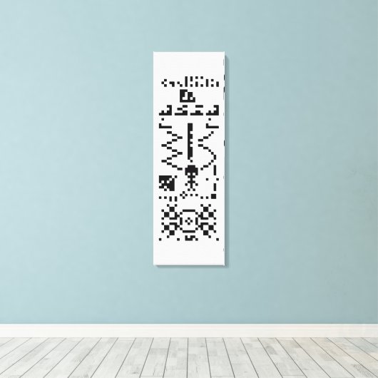 Areciboバイナリメッセージの返信 キャンバスプリント (インサイチュ (ウッドフロア))