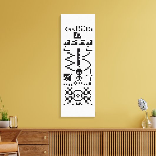 Areciboバイナリメッセージの返信 キャンバスプリント (インサイチュ (リビング))