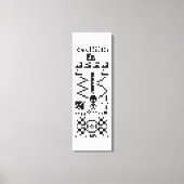 Areciboバイナリメッセージの返信 キャンバスプリント (正面)