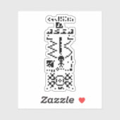 Areciboバイナリメッセージの返信 シール (シート)