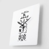 Areciboバイナリメッセージの返信 スクエア壁時計 (傾斜)