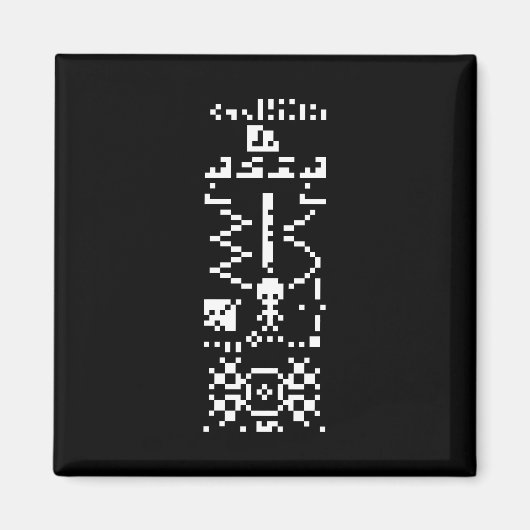 Areciboバイナリメッセージの返信 マグネット (正面)