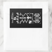 Areciboバイナリメッセージの返信 長方形シール (バッグ)