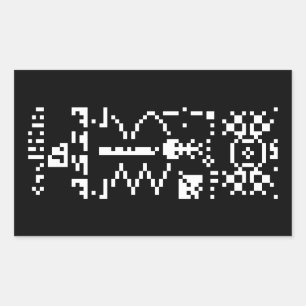 Areciboバイナリメッセージの返信 長方形シール