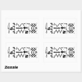 Areciboバイナリメッセージの返信 長方形シール (シート)