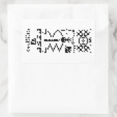 Areciboバイナリメッセージの返信 長方形シール (バッグ)