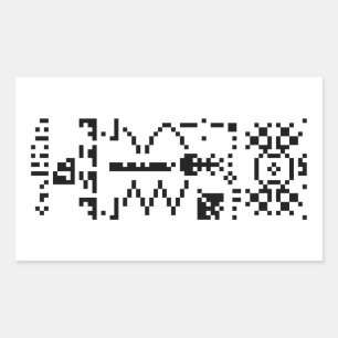 Areciboバイナリメッセージの返信 長方形シール