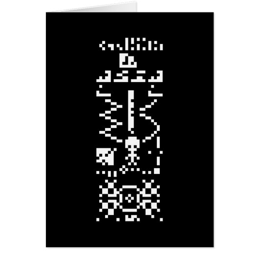 Areciboバイナリメッセージ返信カード (正面)