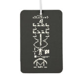 Areciboバイナリメッセージ1974 カーエアーフレッシュナー (正面)